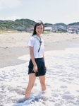 beach costume komatsu_ayaka ocean pleated_skirt sailor_uniform school_uniform skirt skirt_lift wanibooks_10 wet rating:Safe score:1 user:nil!