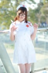 cosplay dress glasses narihara_riku nurse nurse_cap nurse_uniform original pantyhose stethoscope syringe rating:Safe score:0 user:nil!