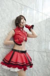 cosplay croptop fingerless_gloves headset meiko miniskirt skirt tachibana_ren vest vocaloid rating:Safe score:2 user:nil!