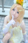 blonde_hair bloomers bra bracelet cosplay elbow_gloves flowers gloves hair_clips kagamine_rin lingerie necklace nepachi ribbons vocaloid rating:Safe score:0 user:pixymisa