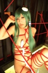 bound cleavage cosplay green_hair hanamura_misaki kochiya_sanae miko rope touhou touhou_kinbauchou rating:Questionable score:0 user:nil!