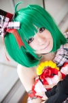 ahoge cosplay croptop green_hair hat macross macross_frontier miniskirt ranka_lee skirt tama_(ii) twintails rating:Safe score:1 user:pixymisa