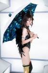 boots cosplay hairbow leotard mike reiuji_utsuho thigh_boots thighhighs touhou umbrella wings rating:Safe score:1 user:nil!