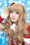 blonde_hair cosplay detached_gloves hairbow original santa_costume sara_(ii) rating:Safe score:0 user:pixymisa