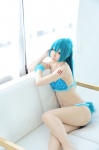 aqua_hair bikini colorful_pop_star!! cosplay haruka hatsune_miku ponytail swimsuit vocaloid rating:Safe score:0 user:nil!