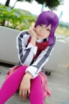 aquarion_evol blouse cosplay pleated_skirt purple_hair school_uniform skirt suzushiro_mikono thighhighs uri zettai_ryouiki rating:Safe score:0 user:nil!