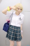 blonde_hair blouse bookbag cosplay pleated_skirt razu school_uniform skirt tagme_character tagme_series rating:Safe score:0 user:nil!
