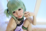 cosplay dress garter green_hair gumi hair_ribbons hayase_ami pantyhose venomania_kou_no_kyouki_(vocaloid) vocaloid rating:Safe score:3 user:Kryzz