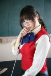 blouse chocoball cosplay glasses kazami_mizuho megane_joshi miniskirt onegai_teacher ponytail skirt vest rating:Safe score:0 user:nil!