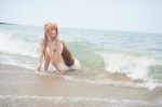 animal_ears beach cosplay horo ocean one-piece_swimsuit orange_hair rococo spice_and_wolf swimsuit tail wet whistle_around_the_world wolf_ears rating:Safe score:0 user:nil!