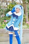 blue_hair coat cosplay ear_muffs hatsune_miku headset mittens nanahashi_sui pleated_skirt skirt thighhighs twintails vocaloid yuki_miku zettai_ryouiki rating:Safe score:0 user:nil!