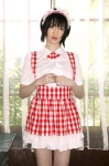 apron checkered costume hairband morishita_yuuri waitress rating:Safe score:1 user:nil!