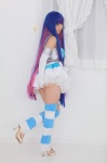 choker cosplay detached_sleeves dress enako enaplus leggings multi-colored_hair panty_&_stocking_with_garterbelt stocking_(psg) rating:Safe score:4 user:nil!