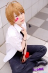ahoge blonde_hair cosplay crossplay dress_shirt mitsui_makoto tagme_character tagme_series tie trousers rating:Safe score:0 user:nil!