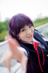 akitsu_honoka blazer blouse cosplay k-on! nakano_azusa ribbon_tie school_uniform twintails violet_hair rating:Safe score:0 user:pixymisa