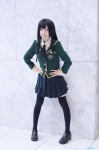 black_legwear blazer blouse boku_wa_tomodachi_ga_sukunai cosplay mikazuki_yozora pleated_skirt school_uniform skirt thighhighs you_(ii) zettai_ryouiki rating:Safe score:1 user:nil!