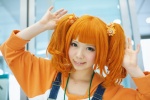 cosplay denim idolmaster_2 jumper natsuka orange_hair sweater takatsuki_yayoi twintails rating:Safe score:0 user:nil!