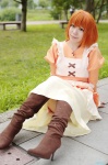 apron boots cosplay dress kureha_marie orange_hair sacrifice sound_horizon rating:Safe score:0 user:nil!