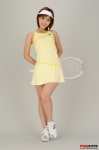 dress momohara_mina rq-star_221 socks tennis_racket visor rating:Safe score:1 user:nil!
