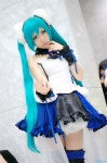aqua_hair camisole cosplay hatsune_miku headset hizuki_yuuki project_diva_extend see-through skirt thighhighs twintails vocaloid rating:Safe score:2 user:nil!