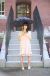 cardigan dress himezaki_reika side_ponytail umbrella rating:Safe score:0 user:nil!