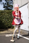 apron broom cosplay diebuster maid maid_uniform namada nono pink_hair thighhighs zettai_ryouiki rating:Safe score:2 user:nil!