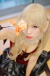 blonde_hair cleavage cosplay dress gloves lollipop original thighhighs twintails uri wings rating:Safe score:2 user:nil!
