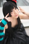 akiyama_mio cosplay dress k-on! one_elbow_glove saki striped top_hat rating:Safe score:0 user:nil!