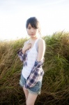denim flannel_shirt hello_project_digital_books_75 michishige_sayumi shorts tank_top rating:Safe score:1 user:nil!