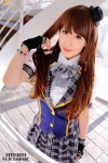 akb48 blouse cosplay fingerless_gloves gloves kojima_haruna_(cosplay) nase_momoka pleated_skirt skirt thighhighs top_hat vest rating:Safe score:0 user:nil!