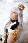 corset cosplay croptop flower glove idolmaster pleated_skirt riku_(ii) shijo_takane silver_hair skirt rating:Safe score:0 user:pixymisa