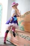 blonde_hair blouse boots cosplay deep_rabbit hat macross macross_frontier macross_frontier:_itsuwari_no_utahime pleated_skirt saku sheryl_nome skirt thighhighs vest zettai_ryouiki rating:Safe score:0 user:nil!