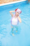 cosplay hairbow jinno_hikari kamui_arisa makai_tenshi_djibril one-piece_swimsuit pool purple_hair swimsuit twintails wet rating:Safe score:0 user:nil!