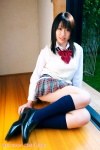 blouse kneesocks minamoto_yuki pleated_skirt school_uniform skirt sweater_vest rating:Safe score:0 user:nil!