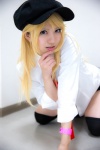 blonde_hair blouse cosplay hat michiko shorts tagme_character tagme_series thighhighs tie rating:Safe score:0 user:pixymisa