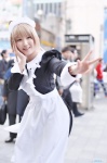 apron blonde_hair cosplay dress hairband kayo love_live!_school_idol_project maid maid_uniform minami_kotori side_ponytail rating:Safe score:0 user:nil!