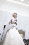 bandeau blonde_hair cape cosplay luna_ballad midriff shirayuki_himeno skirt sound_horizon rating:Safe score:0 user:nil!