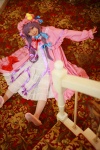 amatsuka_miyu cosplay night_cap nightgown patchouli_knowledge purple_hair robe thighhighs touhou rating:Safe score:1 user:nil!