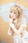 apron blonde_hair blue_eyes cosplay dress hairband hanasha original umbrella wristband rating:Safe score:0 user:pixymisa