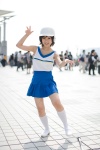 cosplay helmet hiromichi kneehighs miniskirt skirt suzumiya_haruhi suzumiya_haruhi_no_yuuutsu tank_top rating:Safe score:0 user:nil!