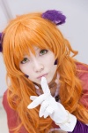 animal_ears bra cat_ears choker cosplay croptop gloves kanro nina_(wazu_wasu) orange_hair wazu_wasu rating:Safe score:0 user:pixymisa