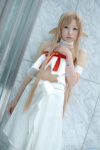 armbands asuna_(sao) blonde_hair cosplay croptop elf_ears long_skirt skirt sword_art_online yuuri_(shio274) rating:Safe score:0 user:pixymisa