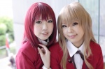 aisaka_taiga azuru blazer blonde_hair blouse cosplay hana_(ii) kushieda_minori red_hair school_uniform toradora! rating:Safe score:0 user:nil!
