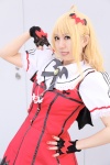 blonde_hair cosplay dress fang fingerless_gloves hoshii_miki idolmaster michiko necklace rating:Safe score:0 user:pixymisa