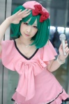 beret cosplay dress green_hair macross macross_frontier miiko ranka_lee twintails rating:Safe score:1 user:nil!