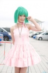 ahoge choker cosplay dress green_hair kyou macross macross_frontier pantyhose ranka_lee rating:Safe score:0 user:nil!