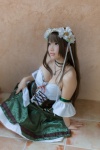 aiyoku_no_eustia blouse choker cleavage corset cosplay detached_sleeves enako eris_floraria hairband koku_no_kanaria skirt rating:Safe score:5 user:nil!
