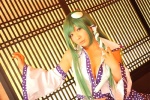 blouse cleavage cosplay detached_sleeves green_hair hanamura_misaki kochiya_sanae skirt touhou touhou_kinbauchou rating:Safe score:0 user:nil!