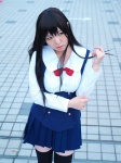 blouse cosplay cyborg_nene dress katsura_kotonoha school_days school_uniform thighhighs zettai_ryouiki rating:Safe score:1 user:nil!