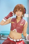 cosplay enuko fingerless_gloves gloves headset meiko miniskirt skirt vest vocaloid rating:Safe score:0 user:nil!